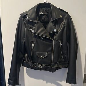 Zara faux leather jacket